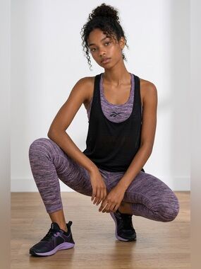 Lululemon Purple Heather High-Rise Performance Leggings